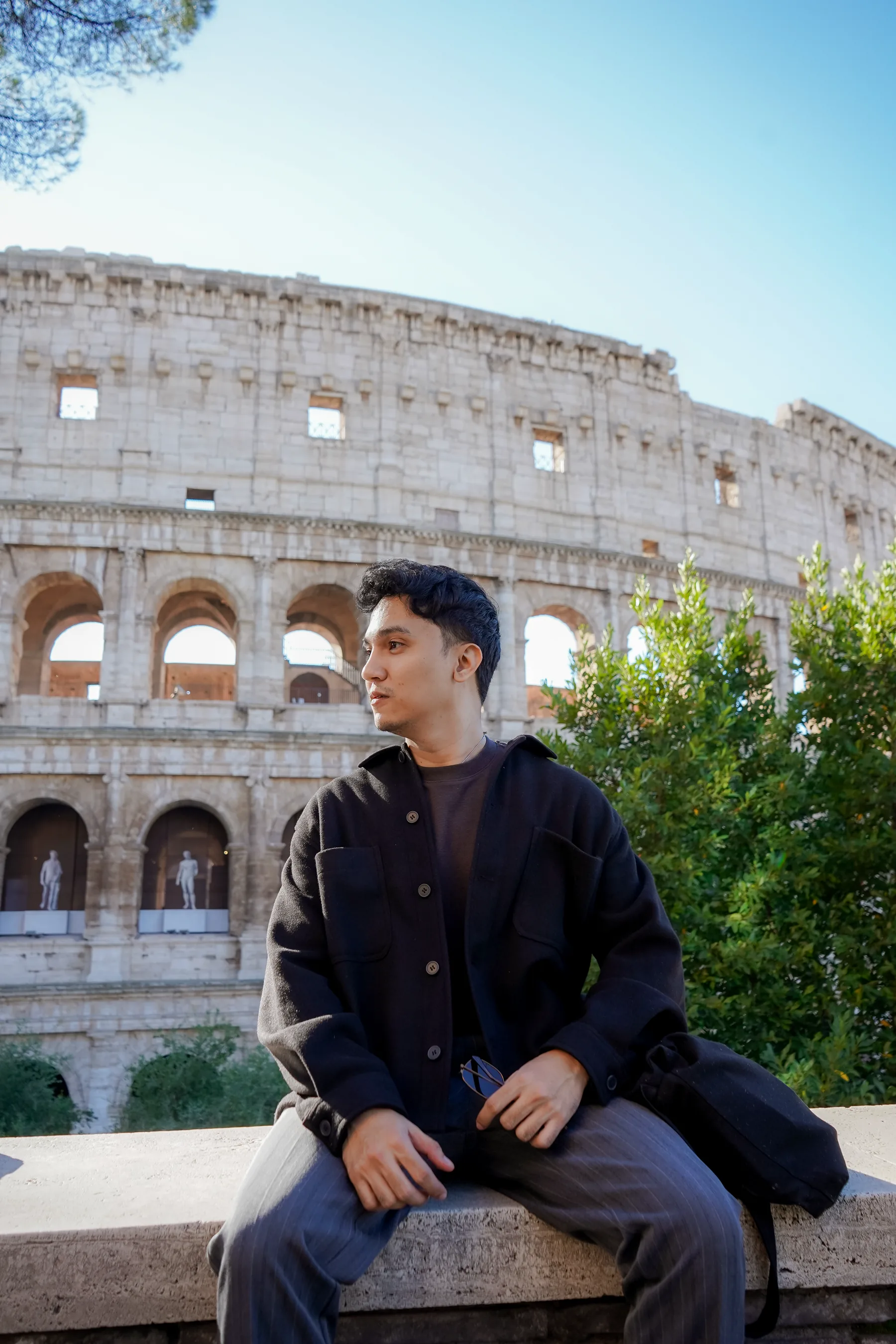 Alvin Baloloy visiting the Colosseum in Rome
