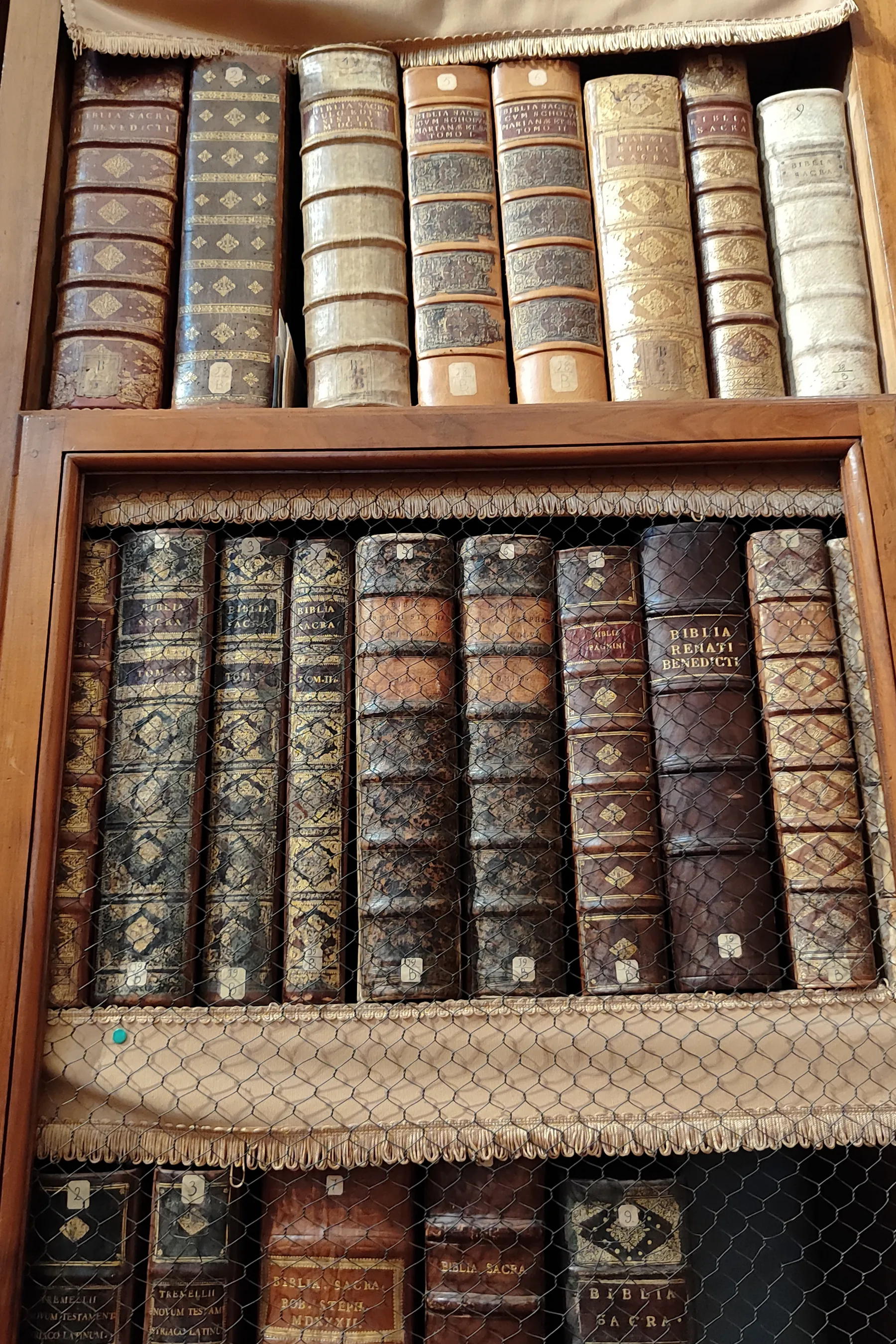 Historic books preserved inside Biblioteca Angelica